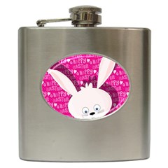 Easter Bunny  Hip Flask (6 Oz) by Valentinaart