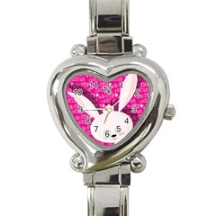 Easter Bunny  Heart Italian Charm Watch by Valentinaart