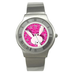 Easter Bunny  Stainless Steel Watch by Valentinaart