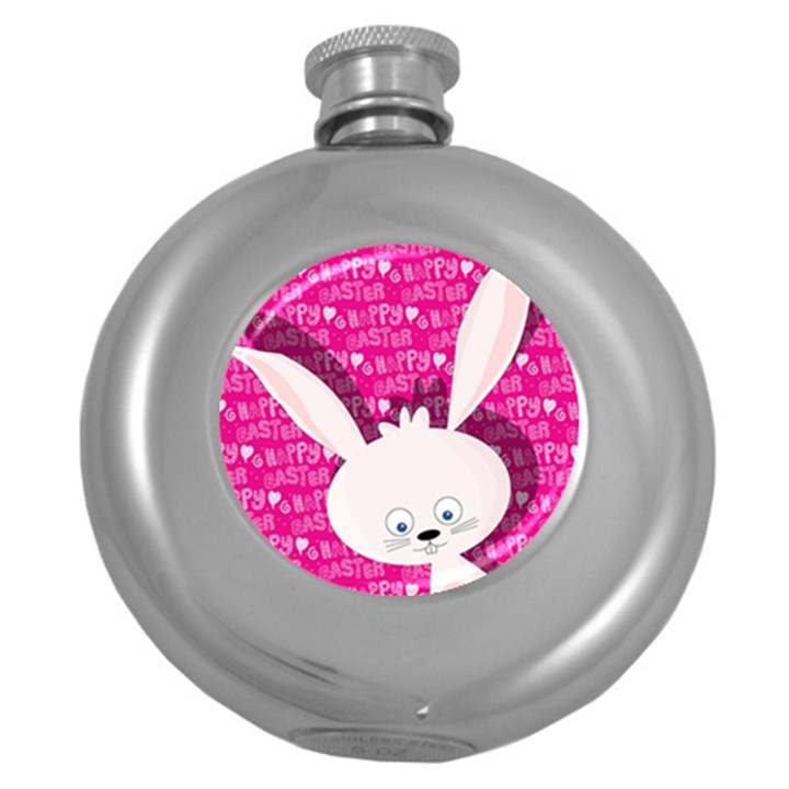 Easter bunny  Round Hip Flask (5 oz)