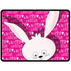 Easter Bunny  Fleece Blanket (large)  by Valentinaart