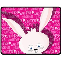 Easter Bunny  Double Sided Fleece Blanket (medium)  by Valentinaart