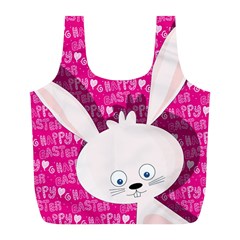 Easter Bunny  Full Print Recycle Bags (l)  by Valentinaart