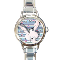 Easter bunny  Round Italian Charm Watch