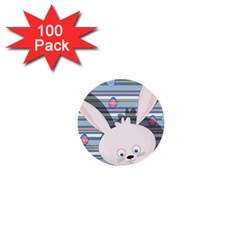 Easter Bunny  1  Mini Buttons (100 Pack) 