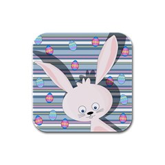 Easter bunny  Rubber Square Coaster (4 pack) 