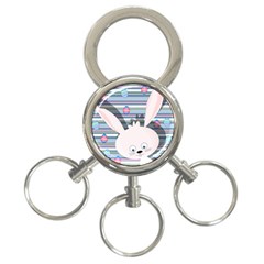 Easter bunny  3-Ring Key Chains