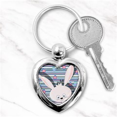 Easter bunny  Key Chains (Heart) 