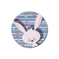 Easter bunny  Rubber Round Coaster (4 pack) 