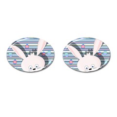 Easter bunny  Cufflinks (Oval)