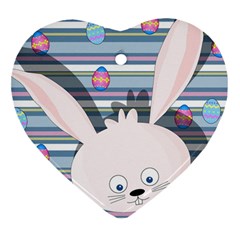 Easter bunny  Heart Ornament (Two Sides)