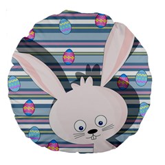 Easter bunny  Large 18  Premium Round Cushions