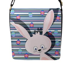 Easter bunny  Flap Messenger Bag (L) 