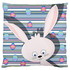 Easter bunny  Large Flano Cushion Case (One Side)