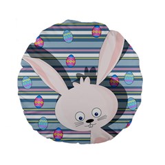 Easter bunny  Standard 15  Premium Flano Round Cushions