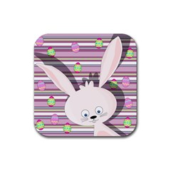 Easter Bunny  Rubber Coaster (square)  by Valentinaart