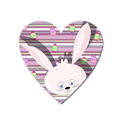 Easter Bunny  Heart Magnet by Valentinaart