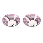 Easter bunny  Cufflinks (Oval) Front(Pair)