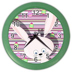 Easter Bunny  Color Wall Clocks by Valentinaart