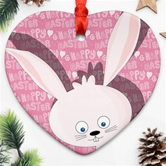 Easter Bunny  Ornament (heart) by Valentinaart