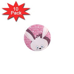 Easter Bunny  1  Mini Magnet (10 Pack)  by Valentinaart