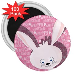 Easter Bunny  3  Magnets (100 Pack) by Valentinaart