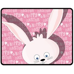 Easter Bunny  Fleece Blanket (medium)  by Valentinaart