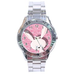 Easter Bunny  Stainless Steel Analogue Watch by Valentinaart