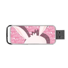 Easter Bunny  Portable Usb Flash (one Side) by Valentinaart