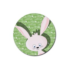 Easter bunny  Rubber Round Coaster (4 pack) 