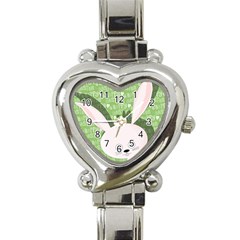 Easter Bunny  Heart Italian Charm Watch by Valentinaart