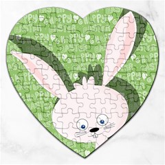 Easter bunny  Jigsaw Puzzle (Heart)