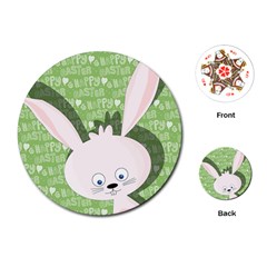 Easter bunny  Playing Cards (Round) 