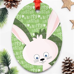 Easter bunny  Oval Ornament (Two Sides)