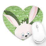 Easter bunny  Heart Mousepads Front