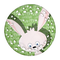 Easter bunny  Round Filigree Ornament (Two Sides)