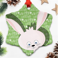 Easter bunny  Snowflake Ornament (Two Sides)