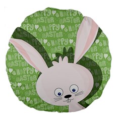 Easter bunny  Large 18  Premium Round Cushions