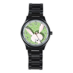 Easter bunny  Stainless Steel Round Watch