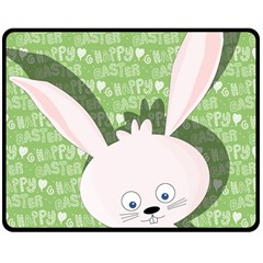 Easter bunny  Double Sided Fleece Blanket (Medium) 