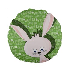 Easter bunny  Standard 15  Premium Flano Round Cushions