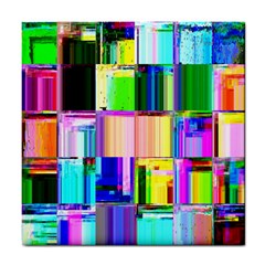 Glitch Art Abstract Tile Coasters by Nexatart