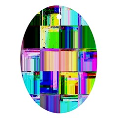 Glitch Art Abstract Ornament (oval) by Nexatart