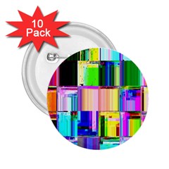 Glitch Art Abstract 2 25  Buttons (10 Pack)  by Nexatart