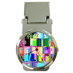 Glitch Art Abstract Money Clip Watches by Nexatart