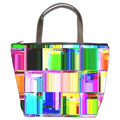 Glitch Art Abstract Bucket Bags by Nexatart