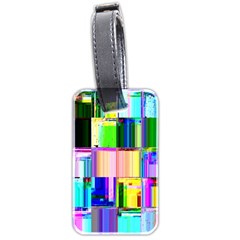 Glitch Art Abstract Luggage Tags (two Sides) by Nexatart