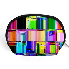 Glitch Art Abstract Accessory Pouches (medium)  by Nexatart