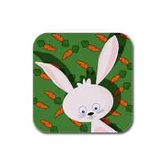 Easter Bunny  Rubber Square Coaster (4 Pack)  by Valentinaart