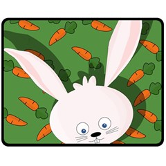 Easter Bunny  Fleece Blanket (medium)  by Valentinaart